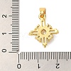 Rack Plating Brass Micro Pave Cubic Zirconia Pendants KK-L220-011G-3