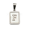 Vacuum Plating 304 Stainless Steel Pave Natural White Shell Pendants STAS-S130-03P-F-1