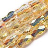 Transparent Electroplate Glass Beads Strands GLAA-G116-01A-HR01-1