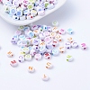 Acrylic Horizontal Hole Letter Beads MACR-R481-M-1