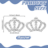 25Pcs Alloy Rhinestone Cabochons FIND-GA0007-48A-2