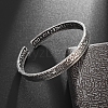 Buddhism Alloy Cuff Bangles PW-WGC6CDE-01-2