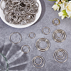 100Pcs 5 Styles Iron Linking Ring IFIN-GO0001-04-3