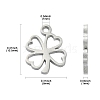 304 Stainless Steel Charms STAS-CJC0008-12P-2