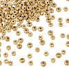 HOBBIESAY 160Pcs 2 Style Brass Textured Spacer Beads FIND-HY0001-74-1
