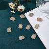 10Pcs Rack Plating Brass Micro Pave Clear Cubic Zirconia Pendants ZIRC-SZ0004-08-2