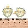 Brass Micro Pave Cubic Zirconia Pendants KK-L275-71B-G-3