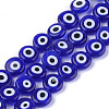 Handmade Evil Eye Lampwork Beads Strands LAMP-S191-02C-03-2