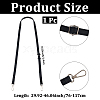 1Pc Black PU Imitation Leather Adjustable Bag Straps AJEW-CL0002-19P-2