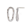 Non-Tarnish 304 Stainless Steel Twist Oval Stud Earrings for Women EJEW-N016-020P-3