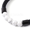 Round Natural Howlite Bead Bracelets BJEW-A009-08EB-02-2