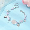 Star & Strawberry Alloy Charm Bracelets BJEW-JB11308-2