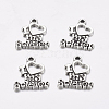 Tibetan Style Alloy Message Pendants TIBEP-5286-AS-LF-1