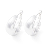 304 Stainless Steel Teardrop Hoop Earrings for Women EJEW-A125-30S-4