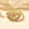 Adjustable Brass Micro Pave Clear Cubic Zirconia Rings EJEW-Q010-02G-2