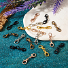 20Pcs 5 Colors Zinc Alloy Double Lobster Claw Clasps FIND-TA0002-49-5