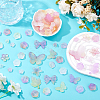 10Sets 200G Transparent Acrylic Frosted Beads FACR-HS0001-02B-4