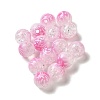 Duotone Spray Painted Crackle Acrylic Beads OACR-G029-02-2