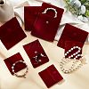 SUPERFINDINGS 8Pcs 2 Style Square Velvet Jewelry Bags TP-FH0001-01B-2