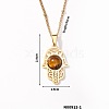 Stylish Stainless Steel Hamsa Hand Pendant Necklace Fashion Jewelry for Women ZT9341-1-1
