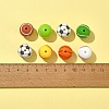 16Pcs 8 Styles All Kinds of Sports Balls Silicone Beads SIL-FS0001-02-6