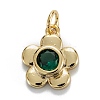 Brass Cubic Zirconia Charms KK-G399-06-2