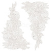 Flower Pattern Polyester Embroidered Lace Appliques DIY-WH0308-278B-1