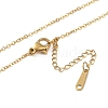 Ion Plating(IP) Initial Letter 304 Stainless Steel Pendant Necklaces NJEW-M199-01G-U-4