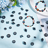 150Pcs 15 Styles Prussian Blue Opaque Acrylic Beads OACR-AR0001-31-5