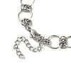 Non-Tarnish 304 Stainless Steel Rings Link Chain Bracelet BJEW-TA00334-04-4