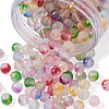 Frosted Spray Painted Glass Beads Strands GLAA-TA0003-10-4