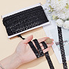 Sparkle Polyester Wavy Lace Trim Ribbon OCOR-WH0082-563E-3