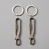 Titanium Alloy Keychains Clasps KEYC-WH0021-37-1