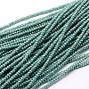 Faceted Rondelle Full Rainbow Plated Electroplate Glass Beads Strands EGLA-M004-2mm-A15-1