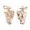 Brass Micro Pave Cubic Zirconia Pendants KK-S359-111A-RS-2