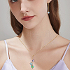 48Pcs Electroplated Glass Pendants EGLA-HS0001-13-5