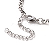 Non-Tarnish 304 Stainless Steel Rolo Chain Bracelet for Men Women BJEW-E031-06P-06-3