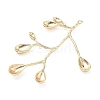 Brass Pendant Cabochon Settings for Enamel KK-G601-03G-2