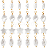 48Pcs 4 Styles ABS Plastic Imitation Pearl Pendants KK-BBC0013-91-1