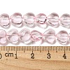 Baking Paint Transparent Glass Beads Strands DGLA-A08-T8mm-KD03-4