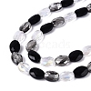 Electroplate Imitation Jade & Opaque & Transparent Glass Beads Strands EGLA-Q135-6x8MM-01H-4