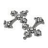 Alloy Rhinestone Cross Big Pendants ALRI-1475-B-NR-2