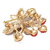 KC Gold Plated Alloy Enamel Strawberry Brooches JEWB-L017-01KCG-03-2