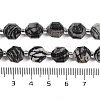 Natural Black Netstone Beads Strands G-O201B-143G-5