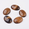 Natural Tiger Eye Flat Back Cabochons X-G-G741-25x35mm-01-1