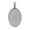 Non-Tarnish 201 Stainless Steel Pendant Cabochon Settings X-STAS-L279-012P-01-1