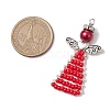 Glass Seed Beads Pendants PALLOY-MZ00381-05-2