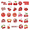 50Pcs Cherry PVC Adhesive Waterproof Stickers Self-Adhesive Stickers PW-WGF9328-01-3