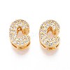 Brass Micro Pave Clear Cubic Zirconia Beads KK-T071-17G-C-1