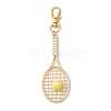 2Pcs 2 Colors Tennis Racket Alloy Pendant Decorations HJEW-JM02820-4